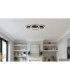 Dakari I Triple Ring Integrated Led Semi Flush Ceiling Light Matt Black 3000K-6
