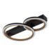 Dakari I Twin Ring Integrated Led Semi Flush Ceiling Light Matt Black 3000K-2