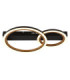 Dakari I Twin Ring Integrated Led Semi Flush Ceiling Light Matt Black 3000K-3
