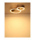 Dakari I Twin Ring Integrated Led Semi Flush Ceiling Light Matt Black 3000K-5