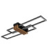 Dakari I Twin Rectangle Integrated Led Semi Flush Ceiling Light Matt Black 3000K-2