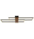 Dakari I Twin Rectangle Integrated Led Semi Flush Ceiling Light Matt Black 3000K-3