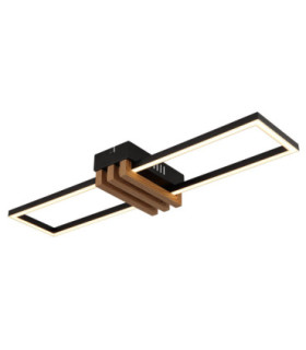 Dakari I Integrated Led Semi Flush Ceiling Light Matt Black 3000K-1