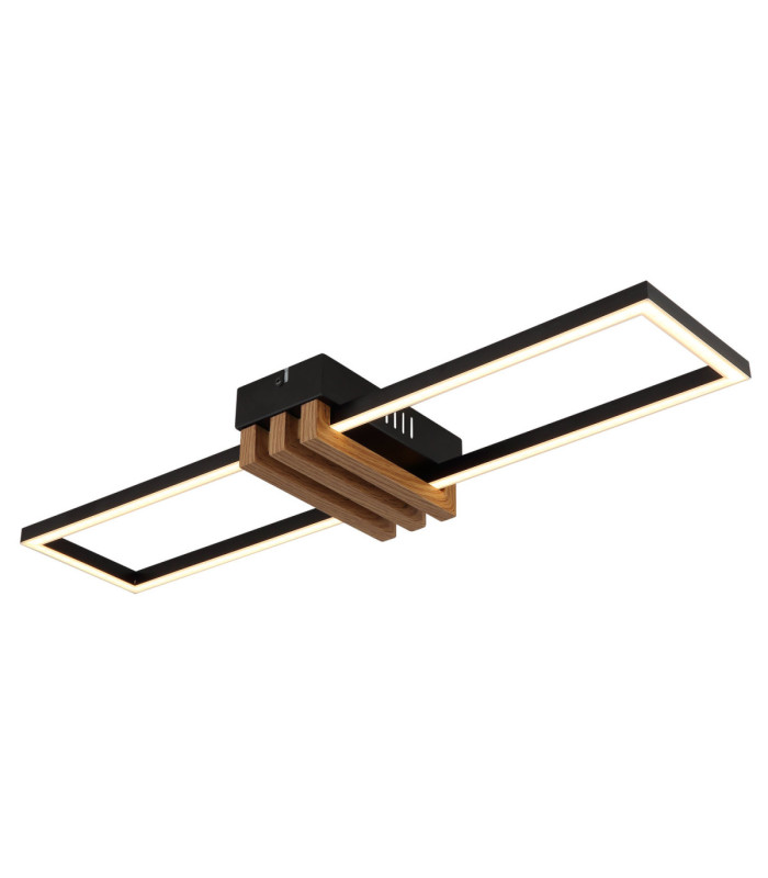 Dakari I Integrated Led Semi Flush Ceiling Light Matt Black 3000K-1