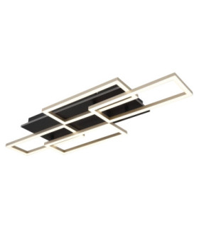Jeffry Integrated Led Semi Flush Ceiling Light Matt Black 3000-6500K-1