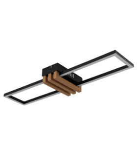 Dakari I Integrated Led Semi Flush Ceiling Light Matt Black 3000K-2