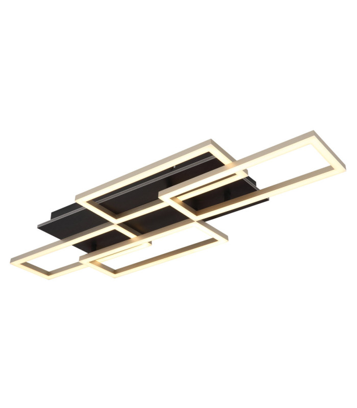 Jeffry Integrated Led Semi Flush Ceiling Light Matt Black 3000-6500K-4