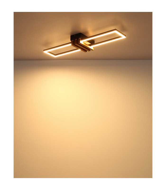 Dakari I Integrated Led Semi Flush Ceiling Light Matt Black 3000K-5