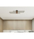 Dakari I Integrated Led Semi Flush Ceiling Light Matt Black 3000K-6