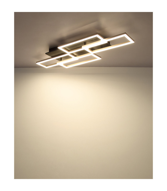 Jeffry Integrated Led Semi Flush Ceiling Light Matt Black 3000-6500K-6