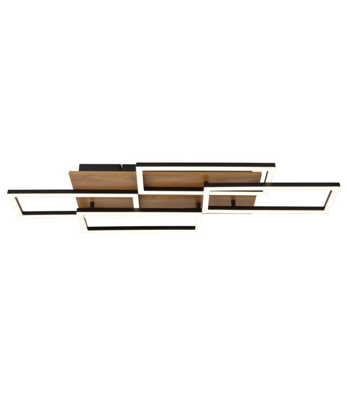 Jeffry Integrated Led Semi Flush Ceiling Light Brown 3000-6500K-3
