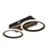 Blevins 2 Ring Integrated Led Semi Flush Ceiling Light Matt Black 3000-4200-6000K-1