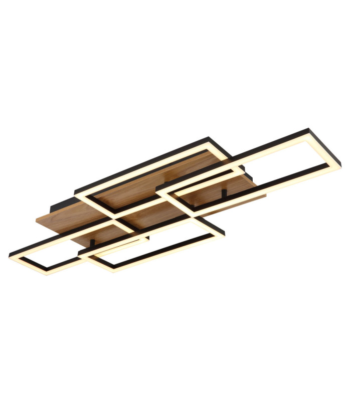 Jeffry Integrated Led Semi Flush Ceiling Light Brown 3000-6500K-5