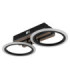Blevins 2 Ring Integrated Led Semi Flush Ceiling Light Matt Black 3000-4200-6000K-2