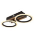 Blevins 2 Ring Integrated Led Semi Flush Ceiling Light Matt Black 3000-4200-6000K-5