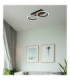 Blevins 2 Ring Integrated Led Semi Flush Ceiling Light Matt Black 3000-4200-6000K-8