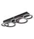 Blevins 5 Ring Integrated Led Semi Flush Ceiling Light Matt Black 3000-4200-6000K-2