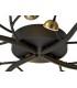 28 Light Semi-Flush, 28 x 3W LED, 3000K, 4400lm, Black, Antique Brass - 4
