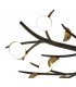 28 Light Semi-Flush, 28 x 3W LED, 3000K, 4400lm, Black, Antique Brass - 5