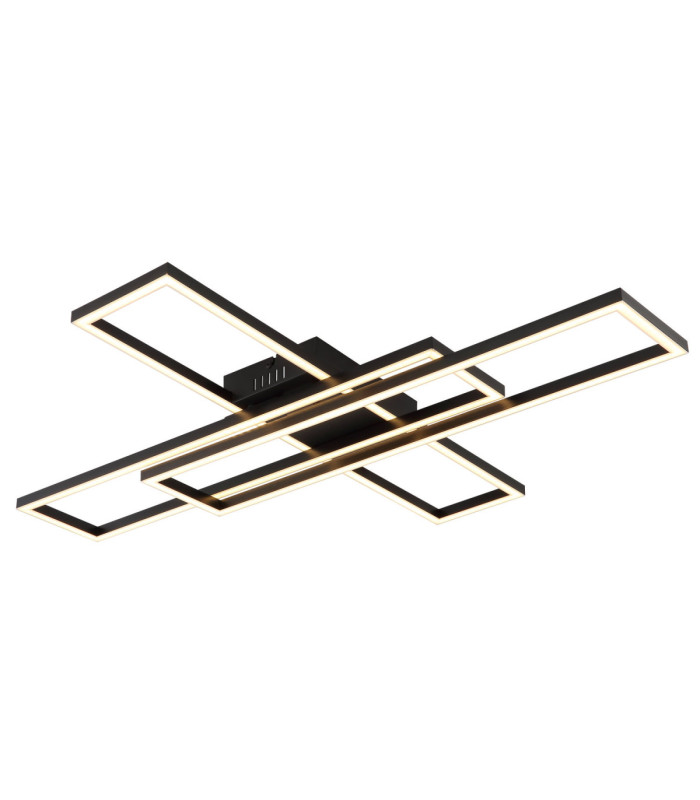 Tatjana Integrated Led Semi Flush Ceiling Light Matt Black 3000K-1