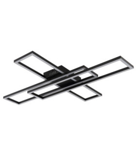 Tatjana Integrated Led Semi Flush Ceiling Light Matt Black 3000K-2