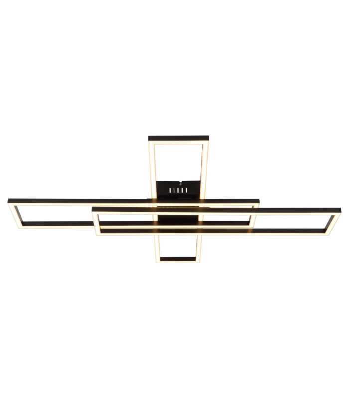 Tatjana Integrated Led Semi Flush Ceiling Light Matt Black 3000K-3