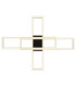 Tatjana Integrated Led Semi Flush Ceiling Light Matt Black 3000K-4