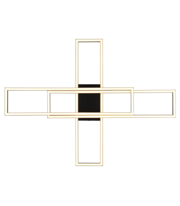 Tatjana Integrated Led Semi Flush Ceiling Light Matt Black 3000K-4