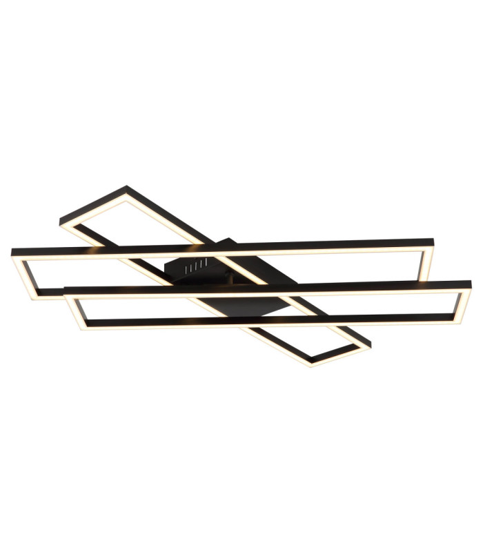Tatjana Integrated Led Semi Flush Ceiling Light Matt Black 3000K-5