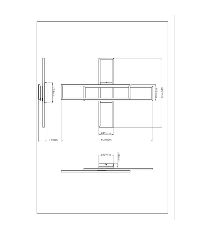 Tatjana Integrated Led Semi Flush Ceiling Light Matt Black 3000K-9