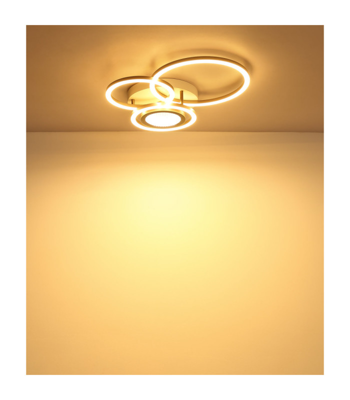 Randell Integrated Led Semi Flush Ceiling Light Matt White 3000K-5