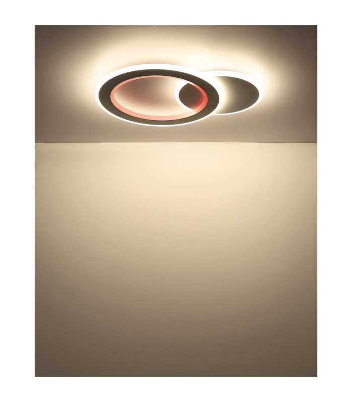 Mavis Integrated Led Semi Flush Ceiling Light, Matt White 2700-6500K