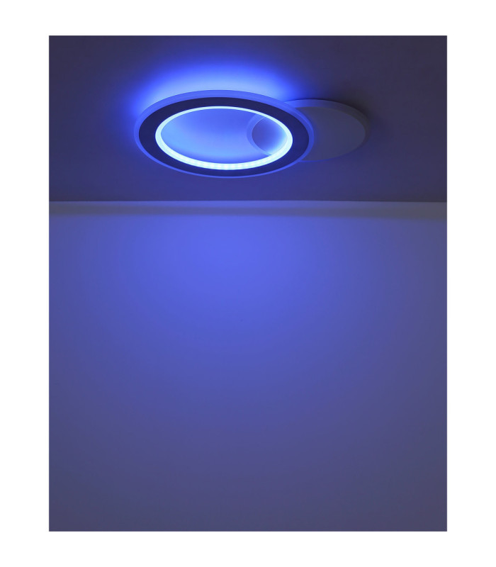 Mavis Integrated Led Semi Flush Ceiling Light, Matt White 2700-6500K