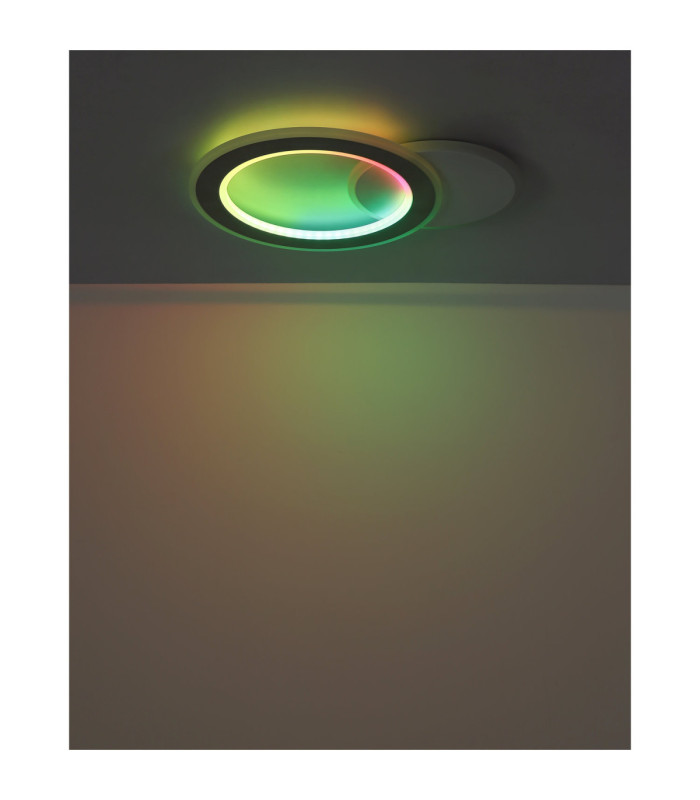 Mavis Integrated Led Semi Flush Ceiling Light, Matt White 2700-6500K