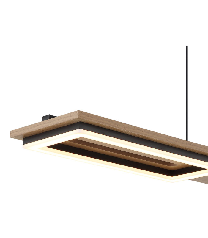 Bruce Integrated Led Pendant Ceiling Light Matt Black 3000K-4