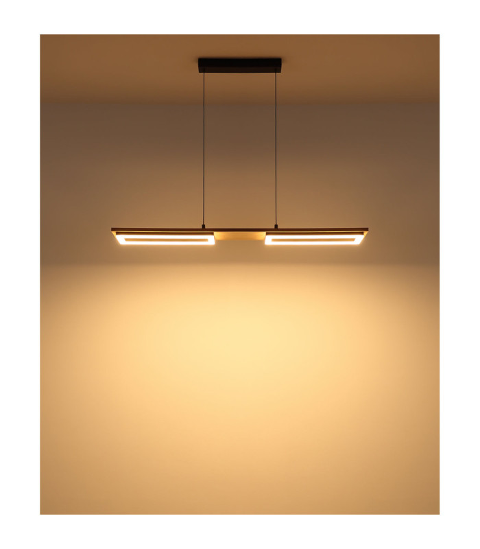 Bruce Integrated Led Pendant Ceiling Light Matt Black 3000K-7
