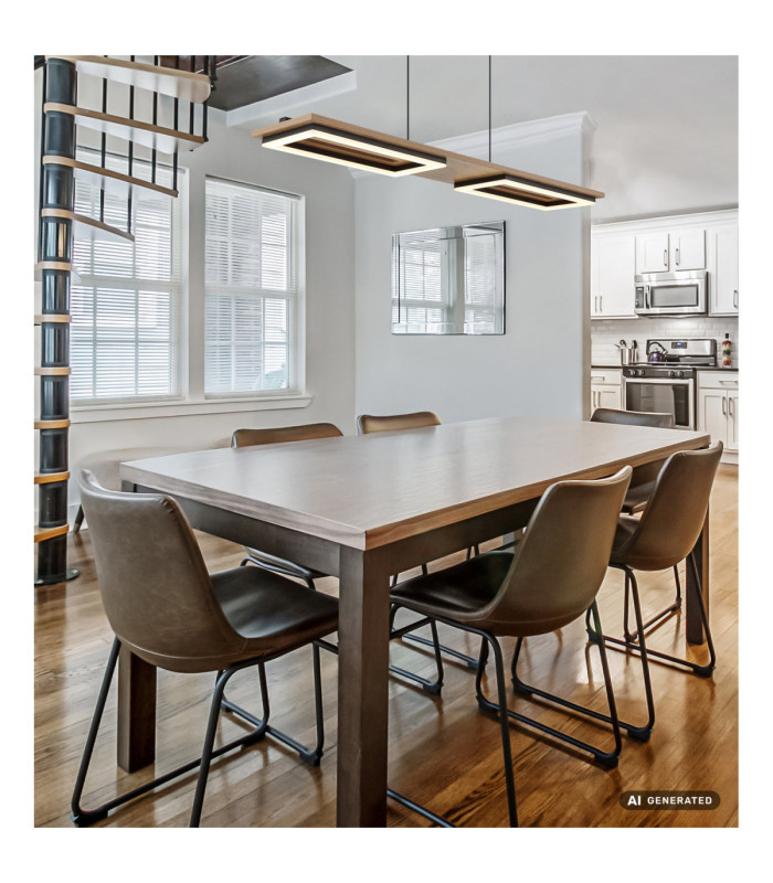 Bruce Integrated Led Pendant Ceiling Light Matt Black 3000K-8