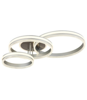 Francine Triple Ring Integrated Led Semi Flush Ceiling Light Matt Gunmetal 2700-6000K-1