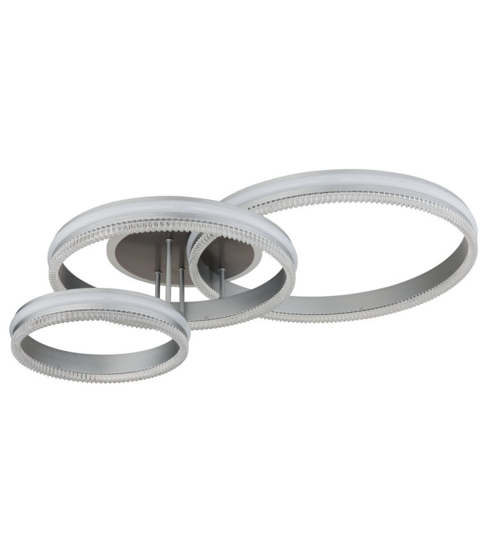 Francine Triple Ring Integrated Led Semi Flush Ceiling Light Matt Gunmetal 2700-6000K-2