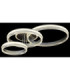 Francine Triple Ring Integrated Led Semi Flush Ceiling Light Matt Gunmetal 2700-6000K-4