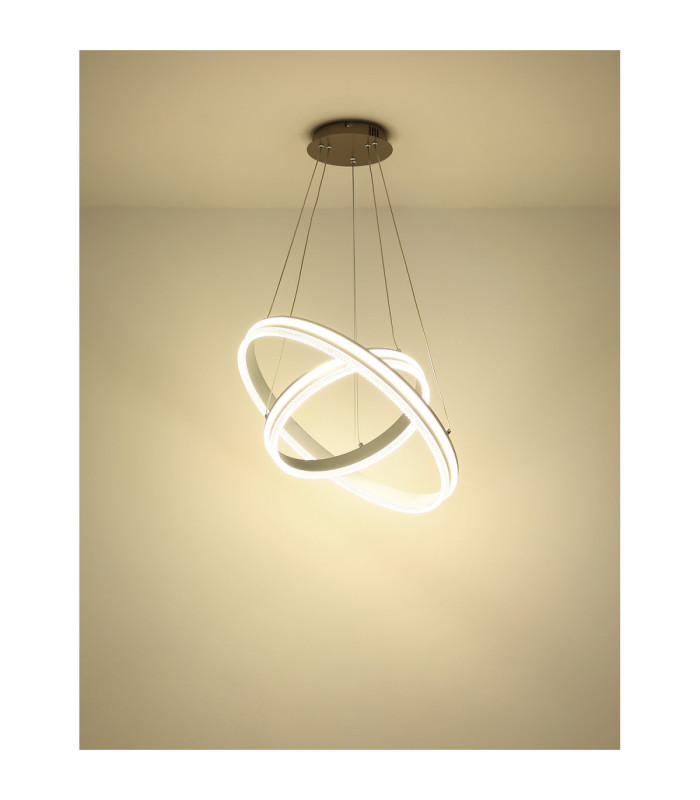 Francine Integrated Led Pendant Ceiling Light Matt Gunmetal 2700-6000K-7