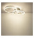 Francine Triple Ring Integrated Led Semi Flush Ceiling Light Matt Gunmetal 2700-6000K-8