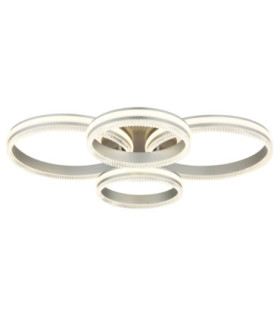 Francine Quad Ring Integrated Led Semi Flush Ceiling Light Matt Gunmetal 2700-6000K-1