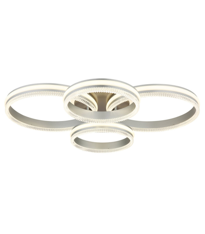 Francine Quad Ring Integrated Led Semi Flush Ceiling Light Matt Gunmetal 2700-6000K-1
