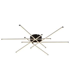 Lawson Integrated Led Semi Flush Ceiling Light Matt Black 3000K-1