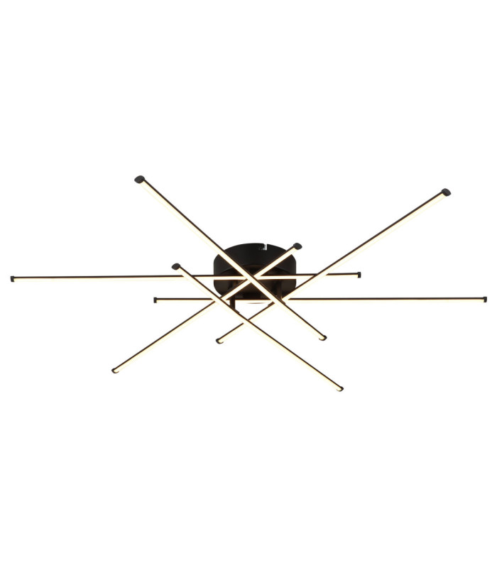 Lawson Integrated Led Semi Flush Ceiling Light Matt Black 3000K-1