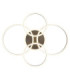 Francine Quad Ring Integrated Led Semi Flush Ceiling Light Matt Gunmetal 2700-6000K-3