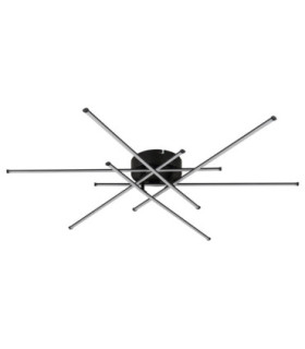 Lawson Integrated Led Semi Flush Ceiling Light Matt Black 3000K-2