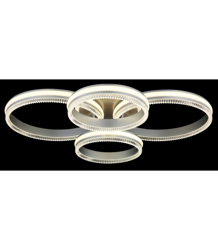Francine Quad Ring Integrated Led Semi Flush Ceiling Light Matt Gunmetal 2700-6000K-4