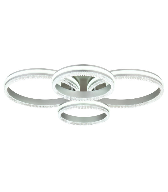 Francine Quad Ring Integrated Led Semi Flush Ceiling Light Matt Gunmetal 2700-6000K-6